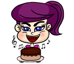 Yam Roll, a cute little girl sticker #3251565