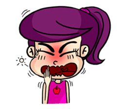Yam Roll, a cute little girl sticker #3251566