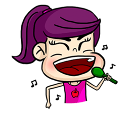 Yam Roll, a cute little girl sticker #3251571