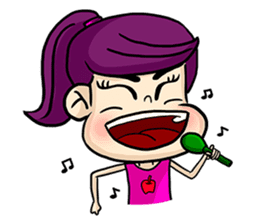 Yam Roll, a cute little girl sticker #3251571