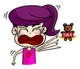 Yam Roll, a cute little girl sticker #3251577