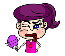 Yam Roll, a cute little girl sticker #3251584