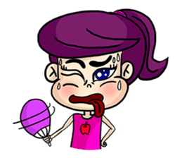 Yam Roll, a cute little girl sticker #3251584