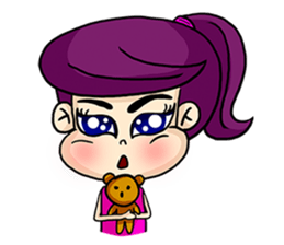 Yam Roll, a cute little girl sticker #3251585