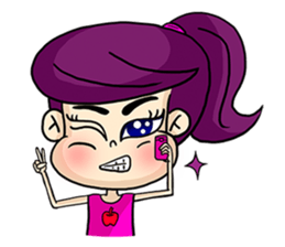 Yam Roll, a cute little girl sticker #3251586