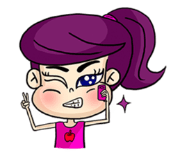 Yam Roll, a cute little girl sticker #3251586