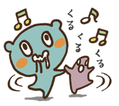 blue bear and ghost is cute stickers sticker #3252077