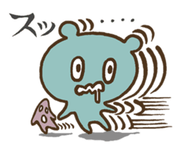 blue bear and ghost is cute stickers sticker #3252078