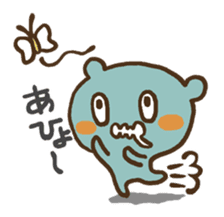 blue bear and ghost is cute stickers sticker #3252081