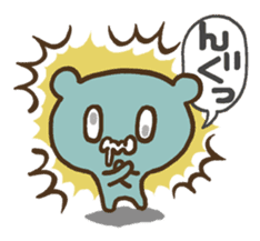 blue bear and ghost is cute stickers sticker #3252083