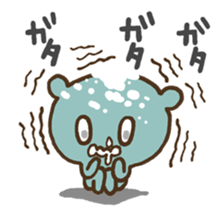 blue bear and ghost is cute stickers sticker #3252085