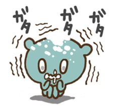 blue bear and ghost is cute stickers sticker #3252085