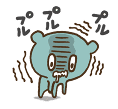 blue bear and ghost is cute stickers sticker #3252086