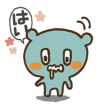 blue bear and ghost is cute stickers sticker #3252096
