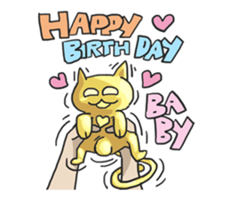 AsB - Oro (The Golden Comic Cat) sticker #3252747