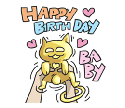 AsB - Oro (The Golden Comic Cat) sticker #3252747