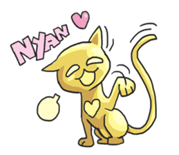 AsB - Oro (The Golden Comic Cat) sticker #3252748