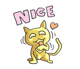 AsB - Oro (The Golden Comic Cat) sticker #3252750