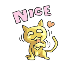 AsB - Oro (The Golden Comic Cat) sticker #3252750