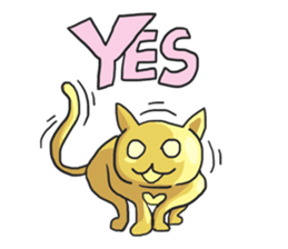 AsB - Oro (The Golden Comic Cat) sticker #3252751