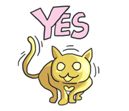 AsB - Oro (The Golden Comic Cat) sticker #3252751