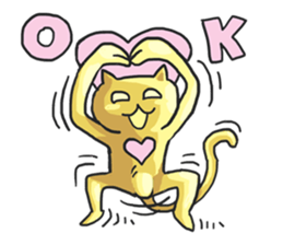 AsB - Oro (The Golden Comic Cat) sticker #3252753