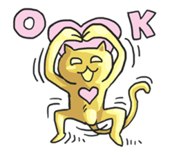 AsB - Oro (The Golden Comic Cat) sticker #3252753