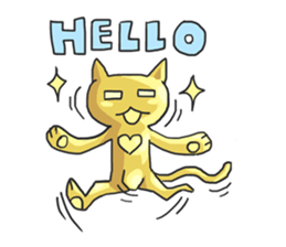 AsB - Oro (The Golden Comic Cat) sticker #3252755
