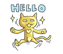 AsB - Oro (The Golden Comic Cat) sticker #3252755