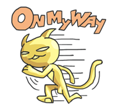 AsB - Oro (The Golden Comic Cat) sticker #3252756