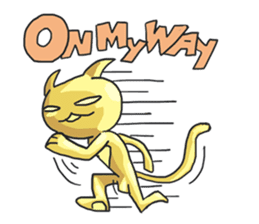 AsB - Oro (The Golden Comic Cat) sticker #3252756