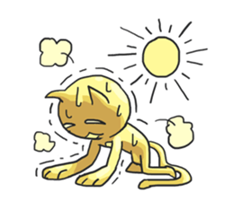 AsB - Oro (The Golden Comic Cat) sticker #3252757