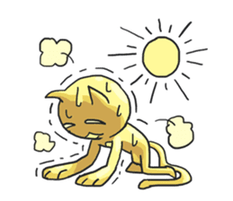 AsB - Oro (The Golden Comic Cat) sticker #3252757