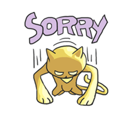 AsB - Oro (The Golden Comic Cat) sticker #3252762