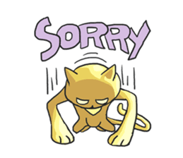 AsB - Oro (The Golden Comic Cat) sticker #3252762