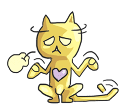 AsB - Oro (The Golden Comic Cat) sticker #3252763