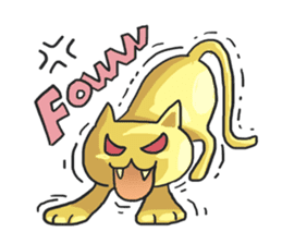 AsB - Oro (The Golden Comic Cat) sticker #3252767