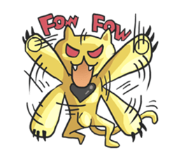 AsB - Oro (The Golden Comic Cat) sticker #3252768