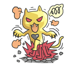 AsB - Oro (The Golden Comic Cat) sticker #3252770