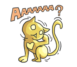 AsB - Oro (The Golden Comic Cat) sticker #3252772