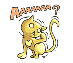 AsB - Oro (The Golden Comic Cat) sticker #3252772