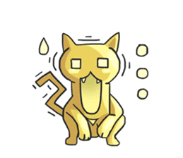AsB - Oro (The Golden Comic Cat) sticker #3252773