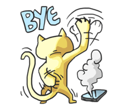 AsB - Oro (The Golden Comic Cat) sticker #3252774