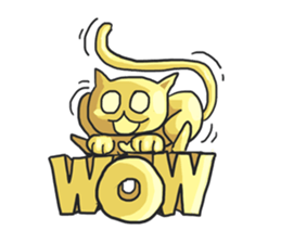 AsB - Oro (The Golden Comic Cat) sticker #3252776