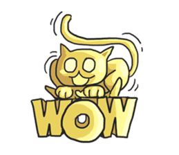 AsB - Oro (The Golden Comic Cat) sticker #3252776