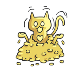 AsB - Oro (The Golden Comic Cat) sticker #3252777