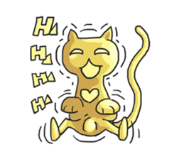 AsB - Oro (The Golden Comic Cat) sticker #3252778