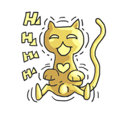 AsB - Oro (The Golden Comic Cat) sticker #3252778