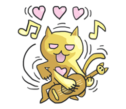 AsB - Oro (The Golden Comic Cat) sticker #3252780
