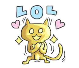 AsB - Oro (The Golden Comic Cat) sticker #3252781